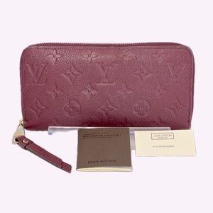 Auth Louis Vuitton Monogram Empreinte Zippy Wallet